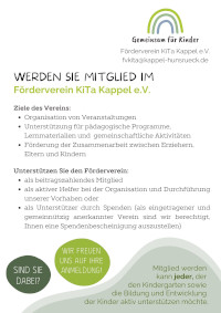 Flyer des FV KiTa